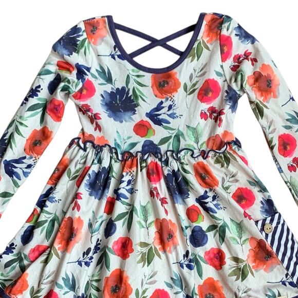 Cheeky Plum tiered floral dress with pockets - Picture 9 of 9